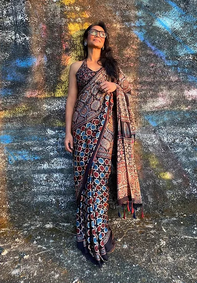 Kaashwi half & half modal silk saree