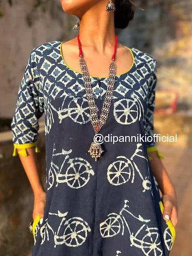 Cycle Indigo dhoti jumpsuit