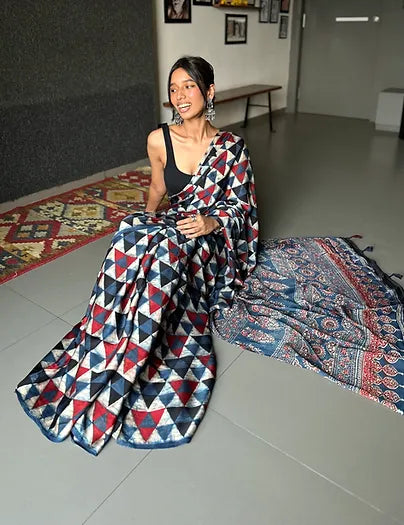 Ketki distressed silk saree
