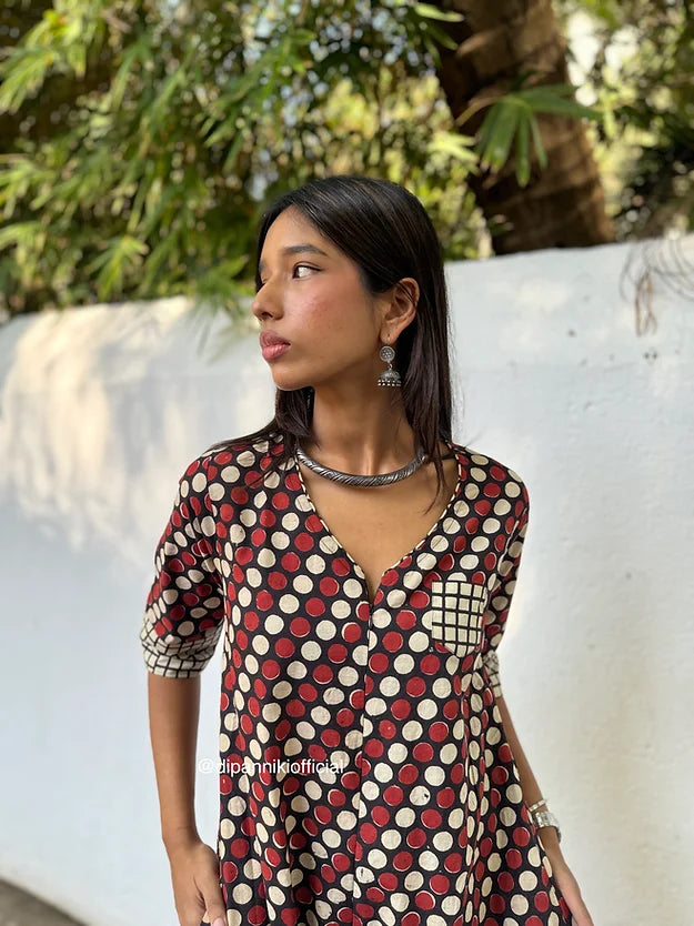 Brick polka Suhaani Jumpsuit