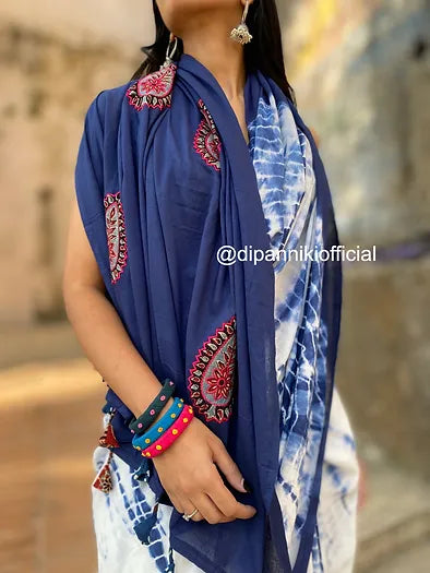 Kaahi Shibori Mul Cotton saree