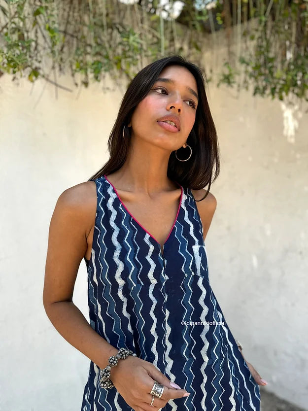 Leheriya Indigo Suhaani Jumpsuit