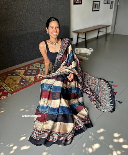 Shaaya distressed silk saree