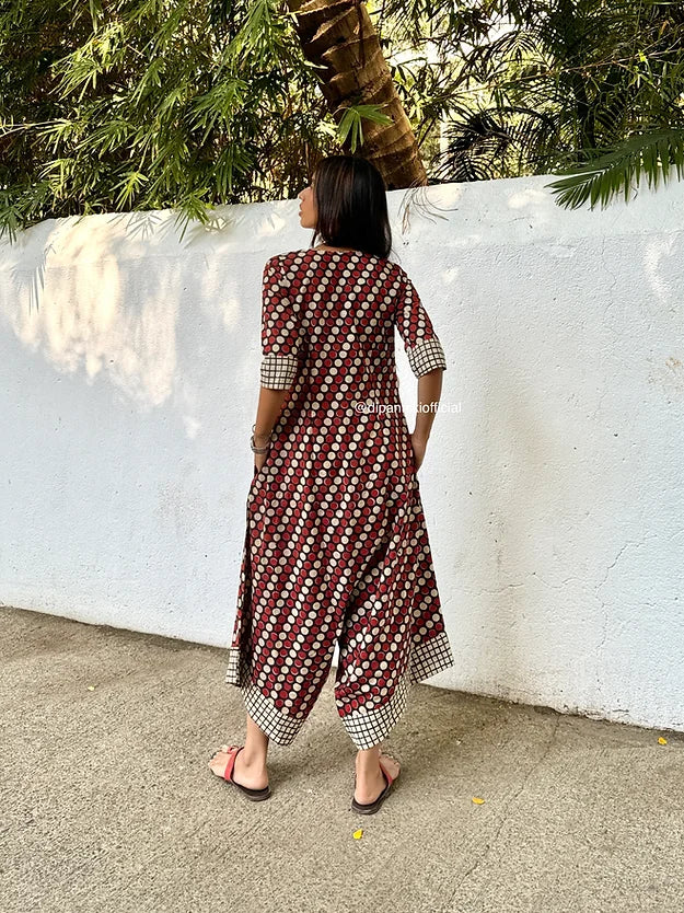 Brick polka Suhaani Jumpsuit