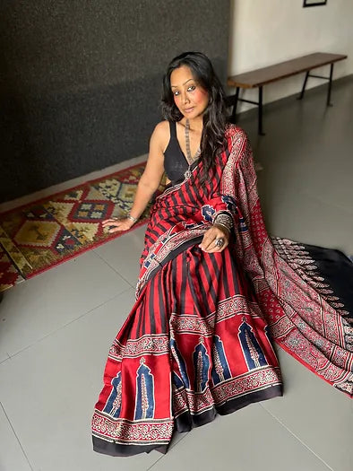 Masoom distressed silk saree