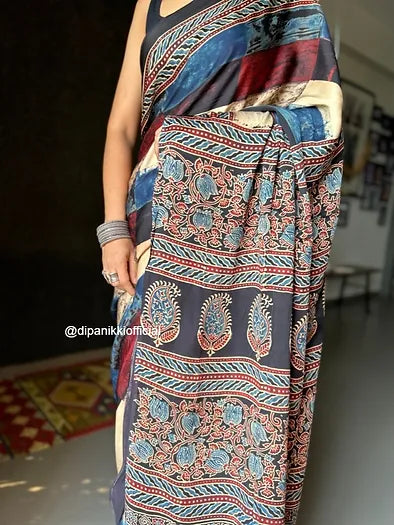 Shaaya distressed silk saree