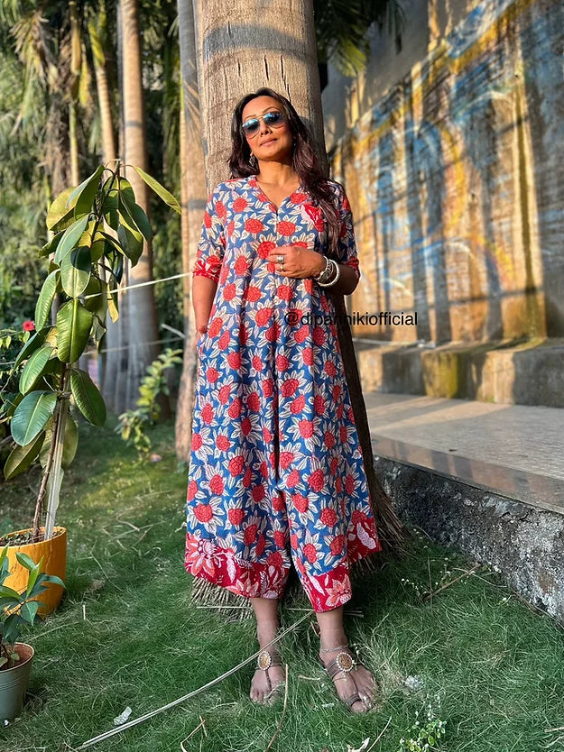 Sky floral Suhaani jumpsuit
