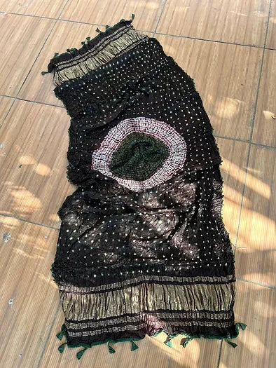 Coffee Bandhani Modal Silk Dupatta