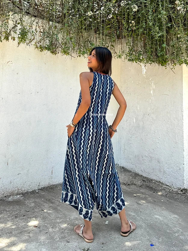 Leheriya Indigo Suhaani Jumpsuit