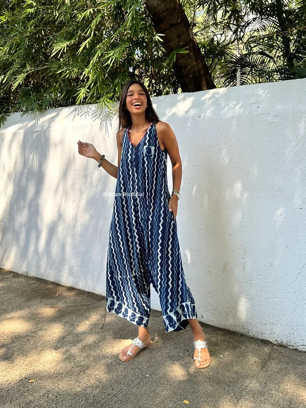 Leheriya Indigo Suhaani Jumpsuit