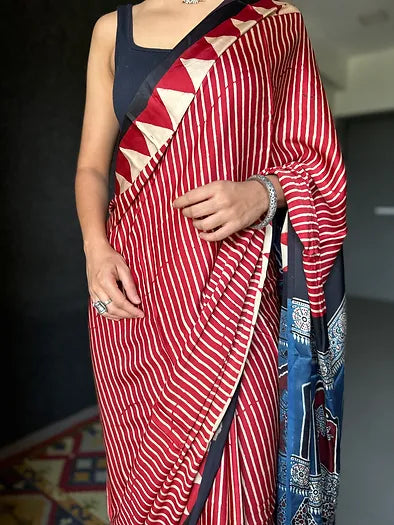Raina distressed silk saree