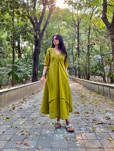 Lime Green Double layered