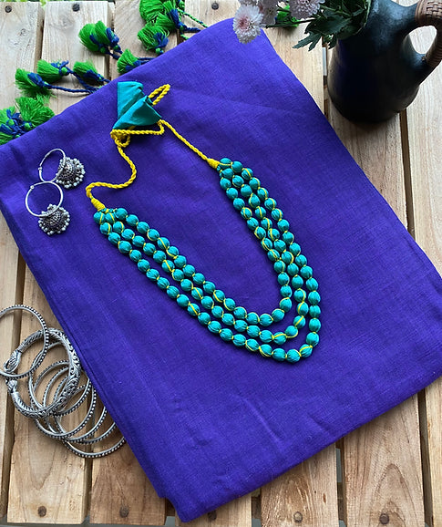 Violet mul saree