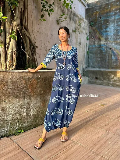 Cycle Indigo dhoti jumpsuit