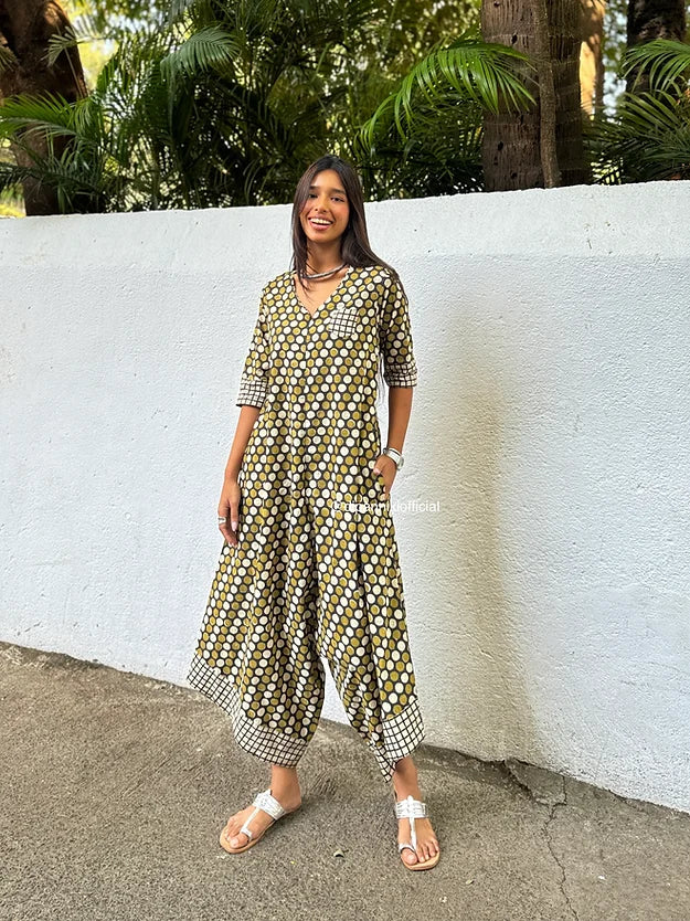 Matcha polka Suhaani Jumpsuit