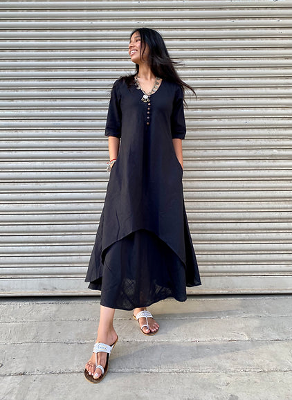 Black Double layered