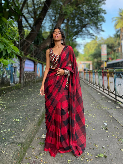Kurry Gamcha saree