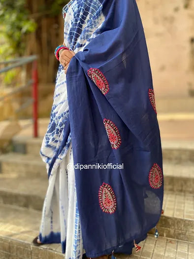 Kaahi Shibori Mul Cotton saree