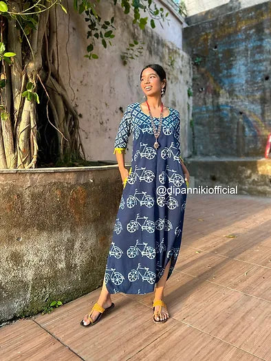 Cycle Indigo dhoti jumpsuit