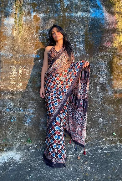 Kaashwi half & half modal silk saree