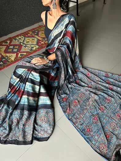 Maaya distressed silk saree