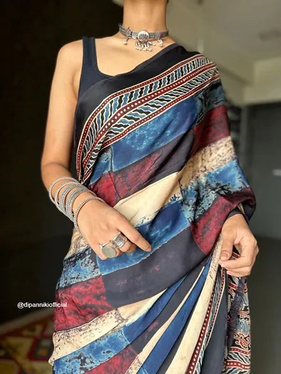 Shaaya distressed silk saree