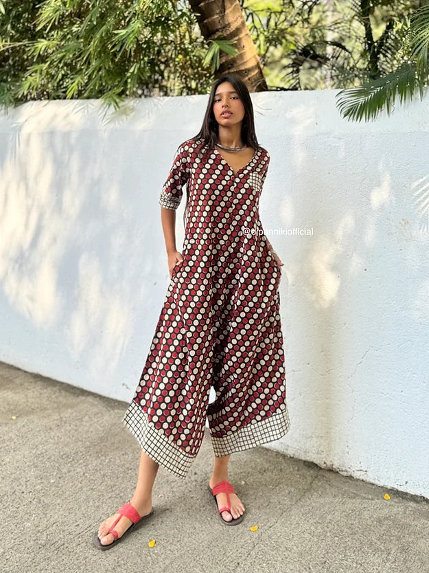 Brick polka Suhaani Jumpsuit