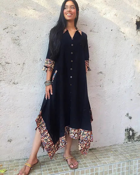The A-symmetrical Double Slit Dress