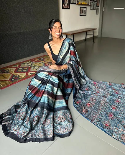 Maaya distressed silk saree