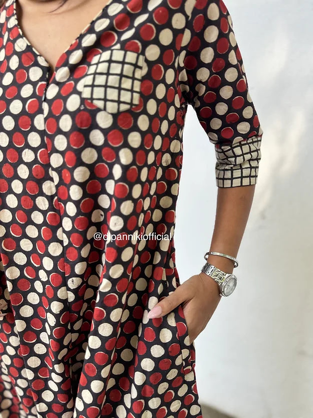 Brick polka Suhaani Jumpsuit
