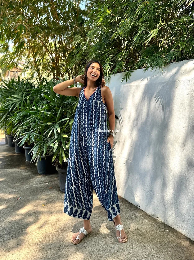 Leheriya Indigo Suhaani Jumpsuit