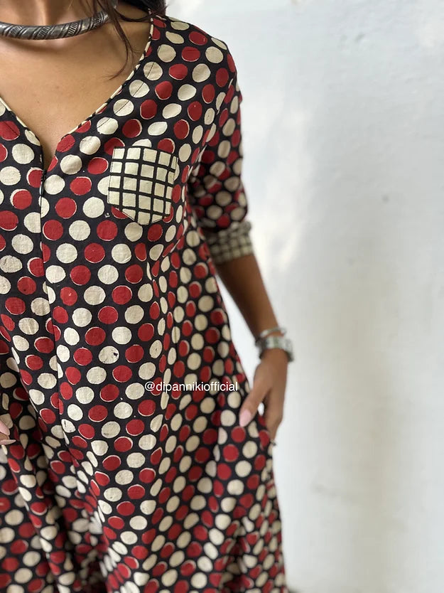 Brick polka Suhaani Jumpsuit