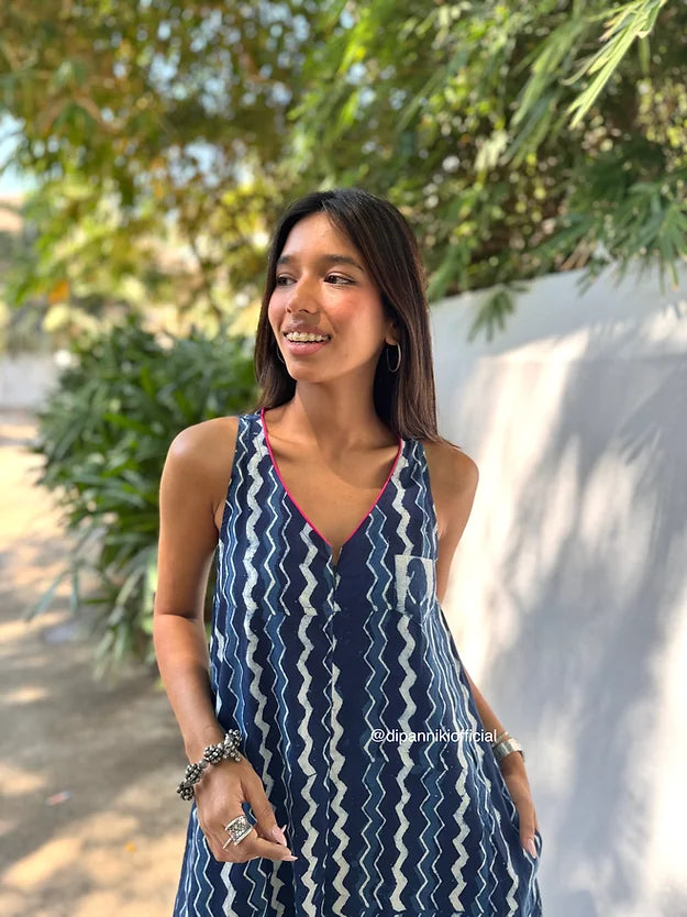 Leheriya Indigo Suhaani Jumpsuit