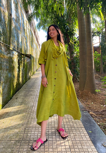 Green Jhabla dress WITHOUT SCARF