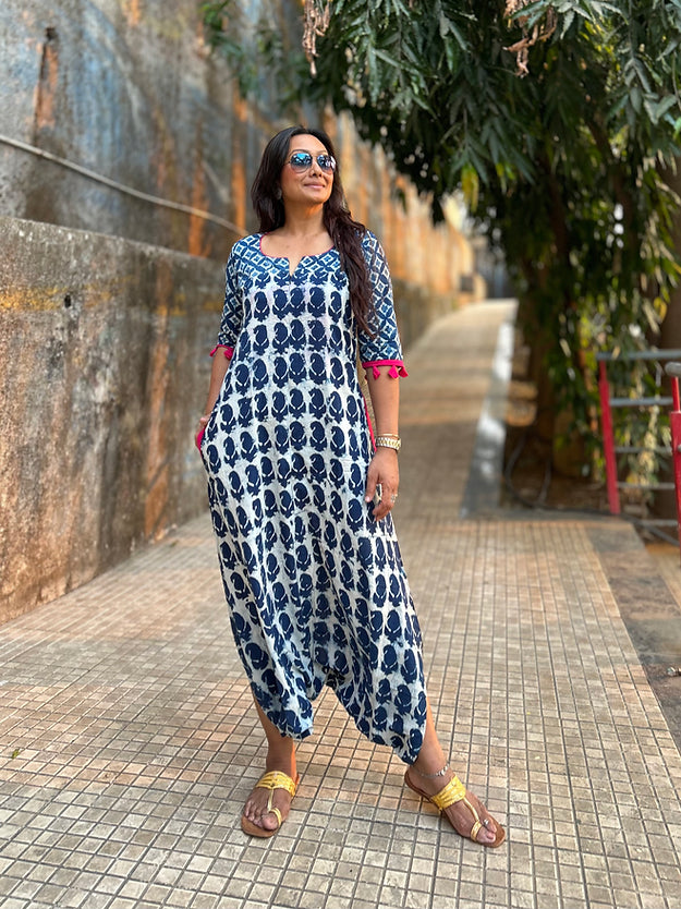 Kairi Indigo dhoti jumpsuit