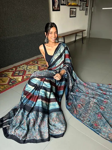 Maaya distressed silk saree
