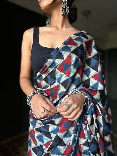 Ketki distressed silk saree