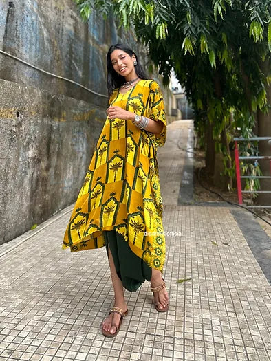 Peela Ghar Kaftan dhoti set