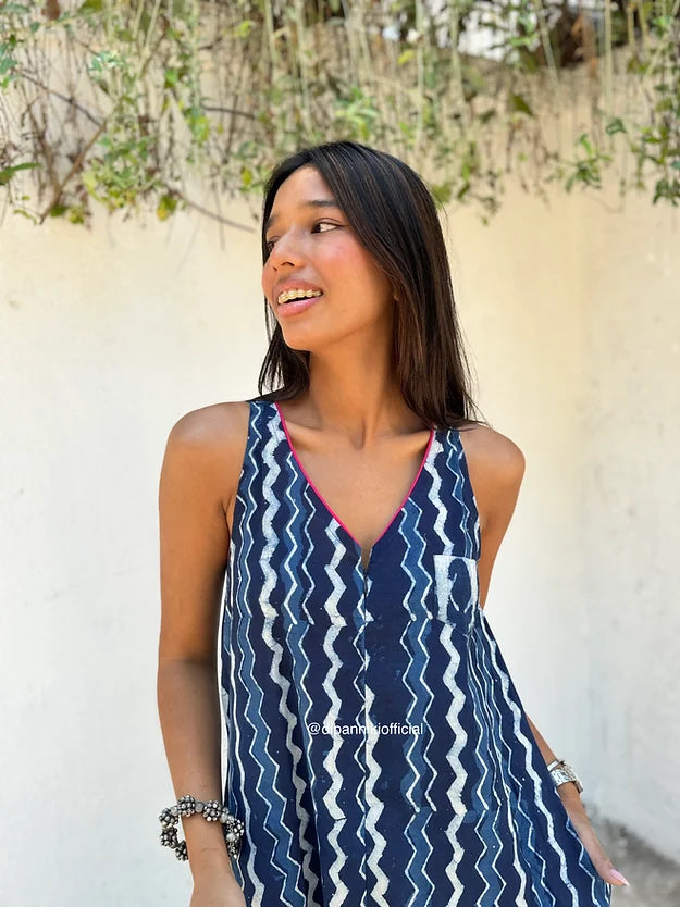 Leheriya Indigo Suhaani Jumpsuit