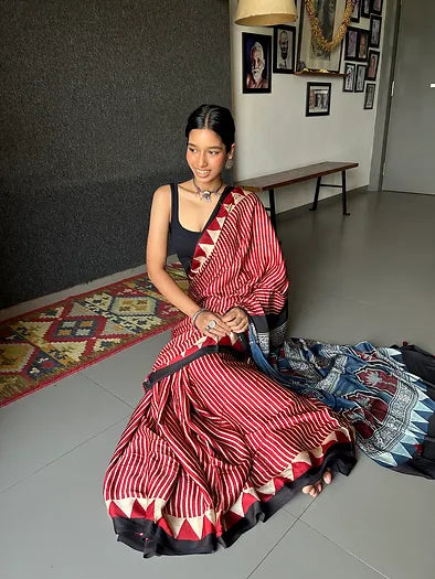 Raina distressed silk saree