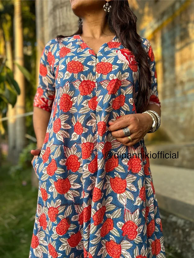 Sky floral Suhaani jumpsuit