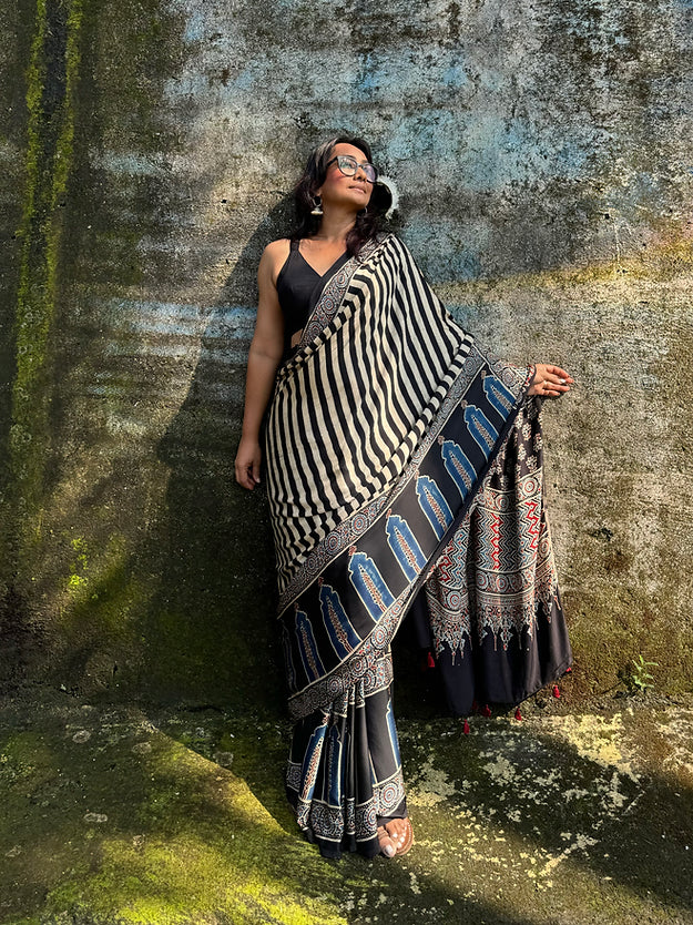Meena distressed silk saree
