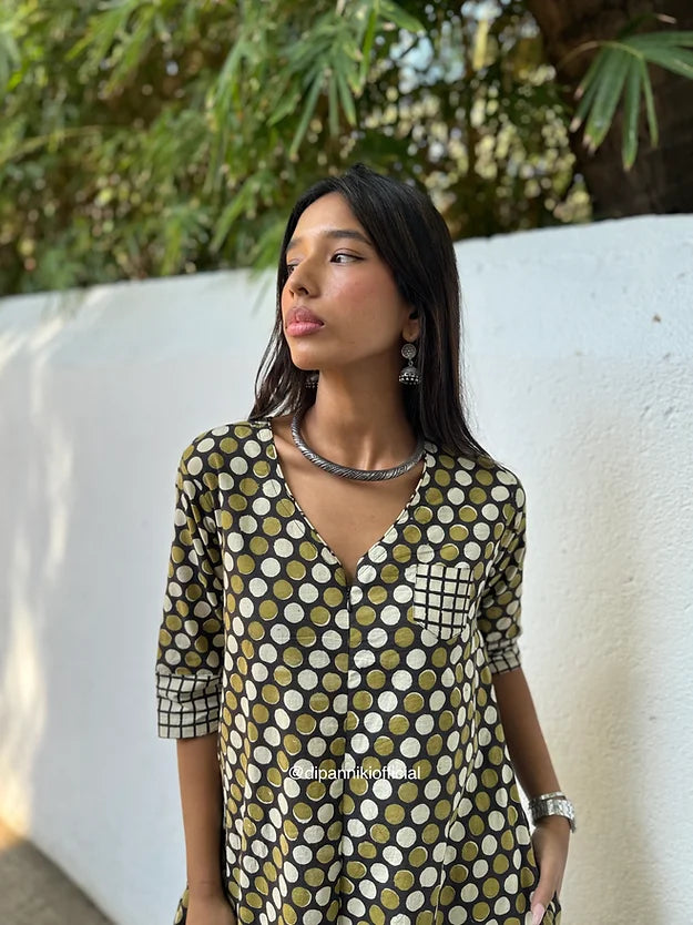 Matcha polka Suhaani Jumpsuit
