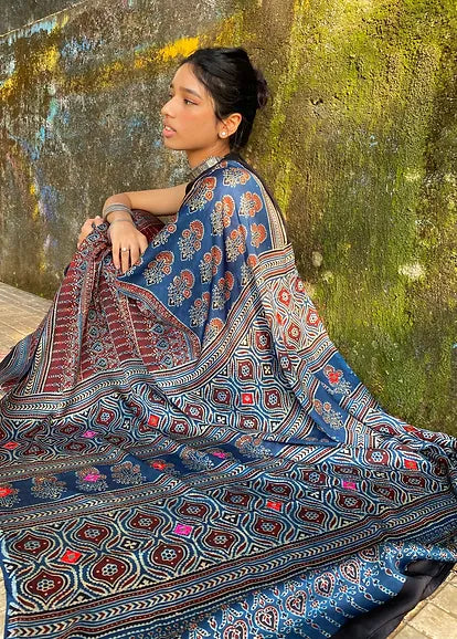 Indigo Pammi modal silk saree