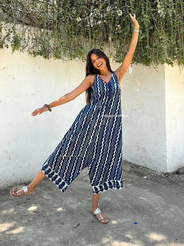 Leheriya Indigo Suhaani Jumpsuit