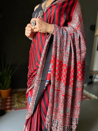 Masoom distressed silk saree