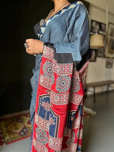 Naina distressed silk saree