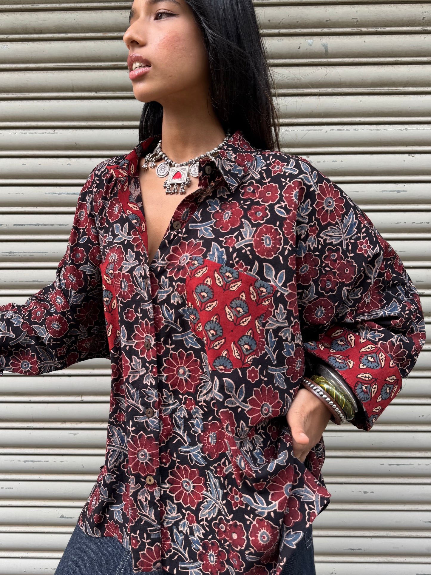 Garden Ajrakh Cotton Shirt