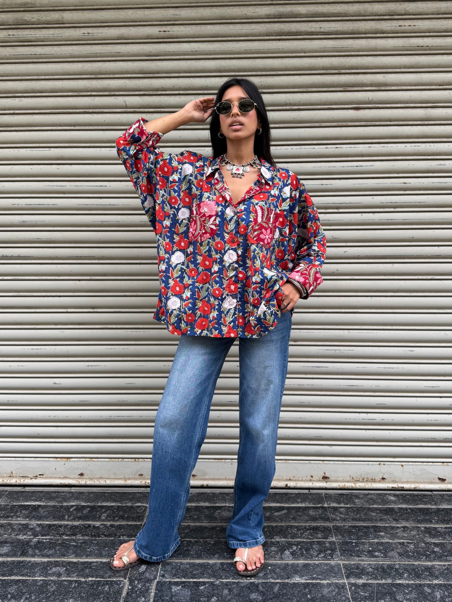 Tangerine Cotton Shirt