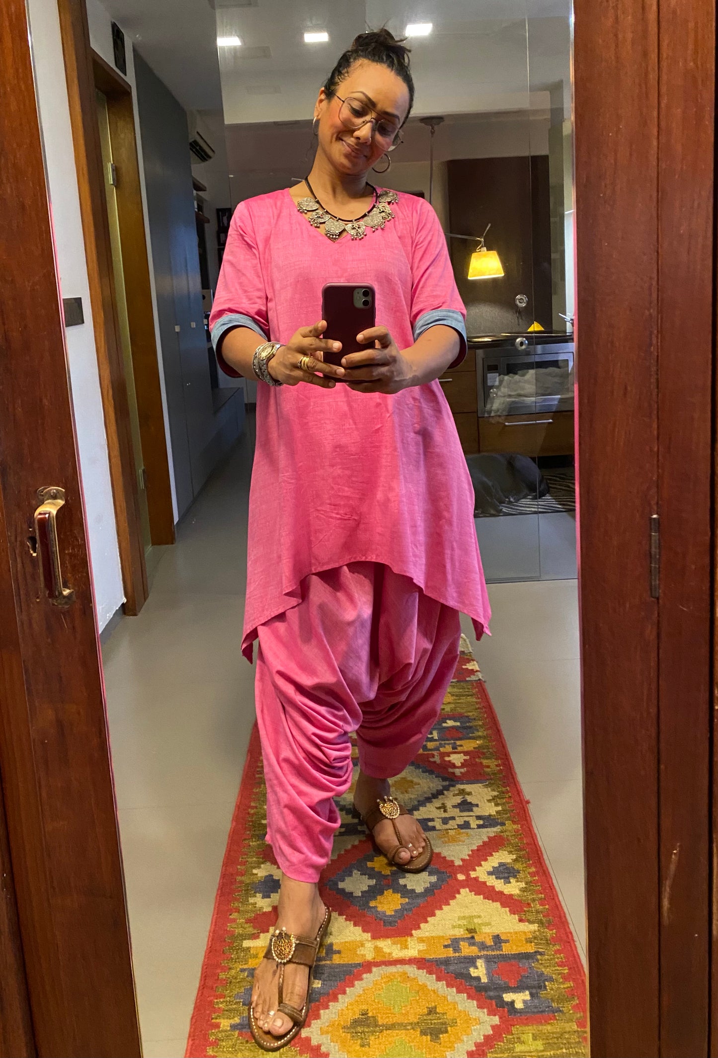 Baby pink Harem co-ord set